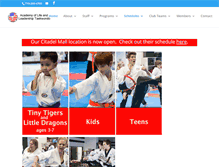 Tablet Screenshot of family-taekwondo.com